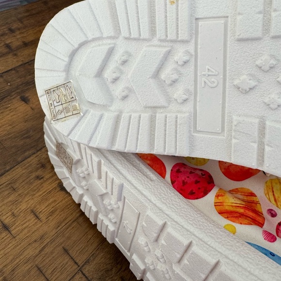 Emmeline's Fashion Easter Eggs Printed Square Toe Slip On Canvas Flats Shoes - Picture 13 of 14